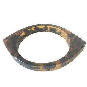 Spotted Wild Animal Pattern Bangle Bracelet Contemporary Plastic Jewelry